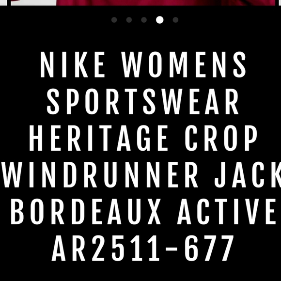 NWT Women's Nike Sportswear Heritage Crop Windrunner Jacket - Picture 8 of 8